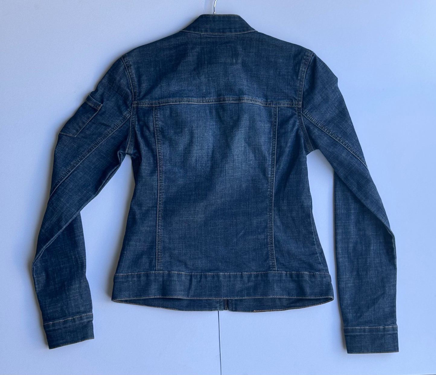 a/ Vintage Guess Y2K Denim Fitted Mono Jacket